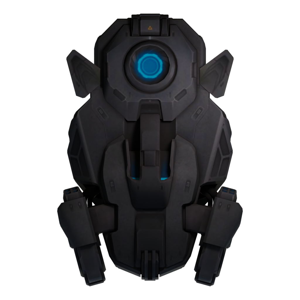 Bottom view of the Cargo Ship 3D model