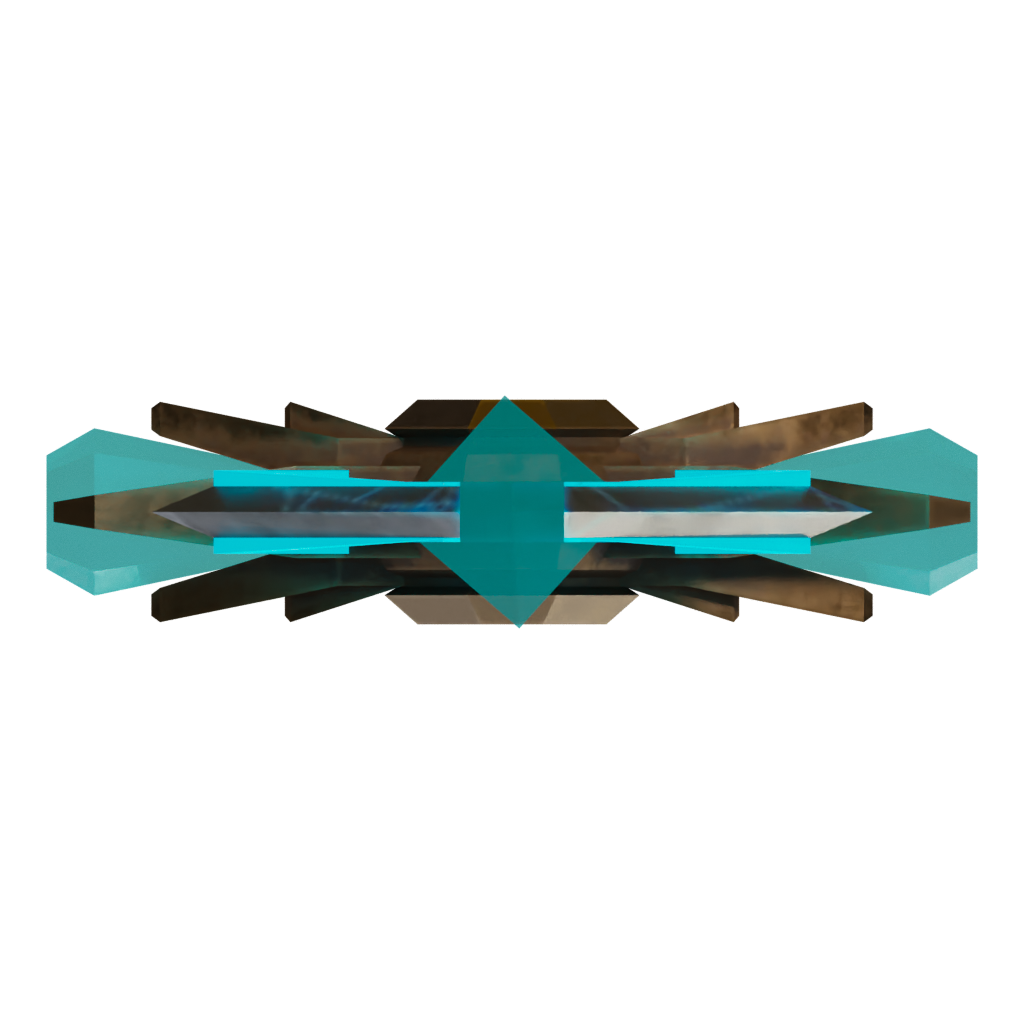 Top view of the Long Sword Of Azeroth 3D model