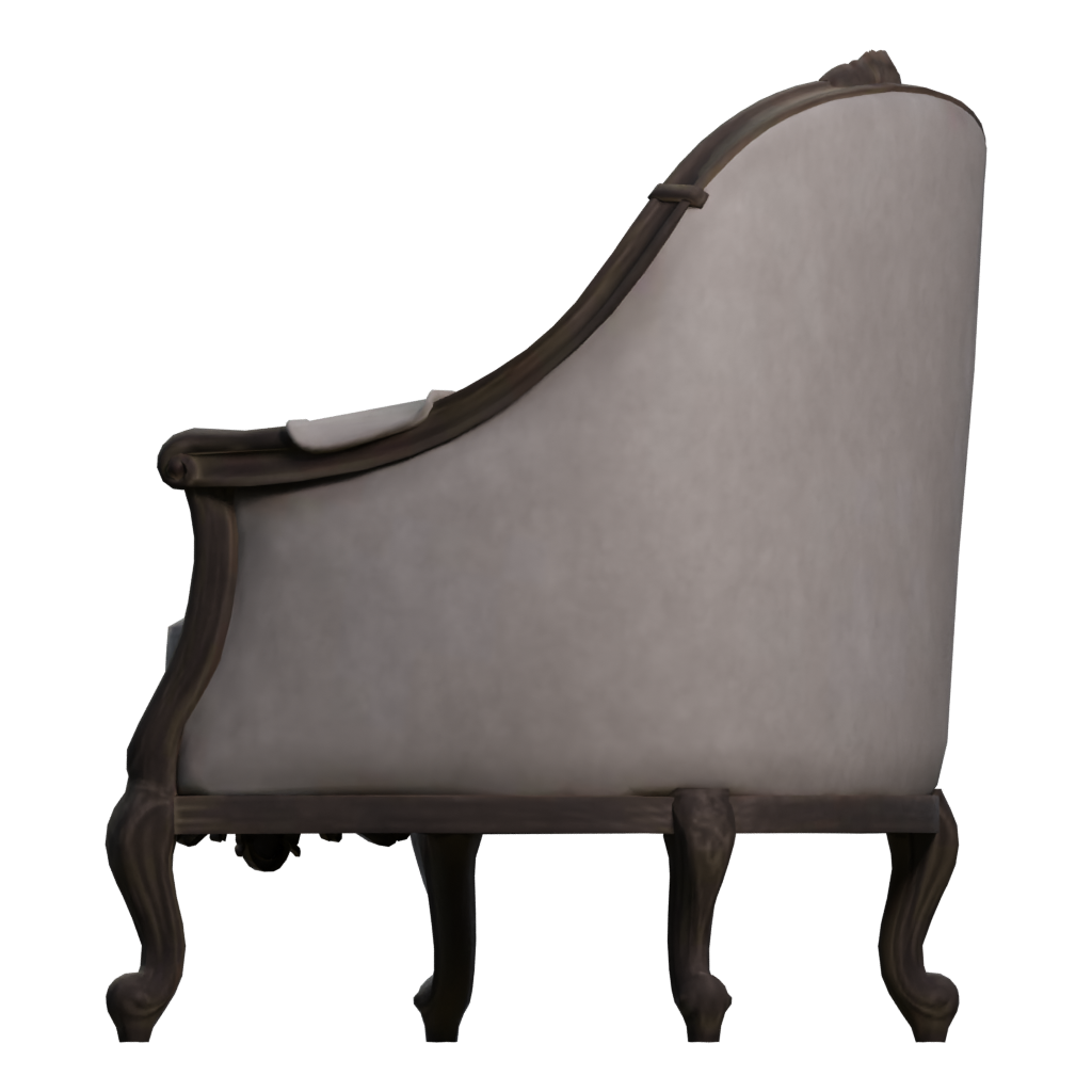Left view of the Arm Chair 3D model
