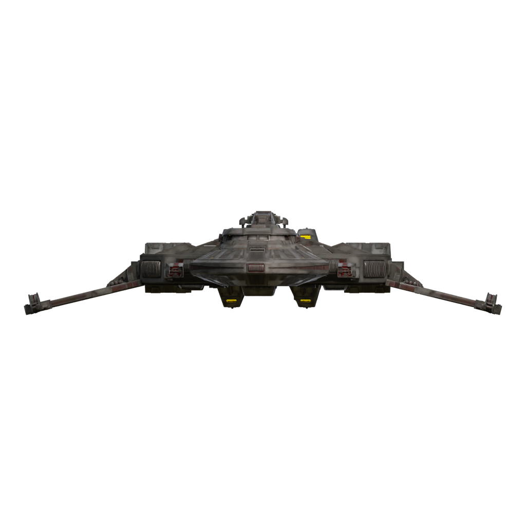 Front view of the Old Spaceship 3D model