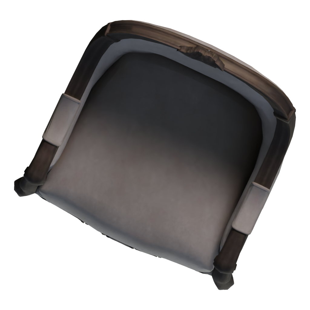 Top view of the Arm Chair 3D model