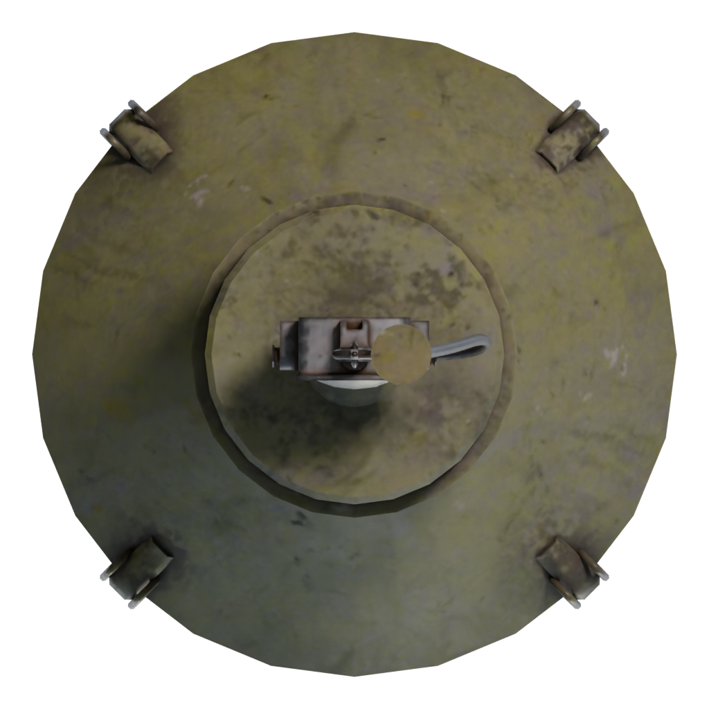 Top view of the Hanging Industrial Lamp 3D model