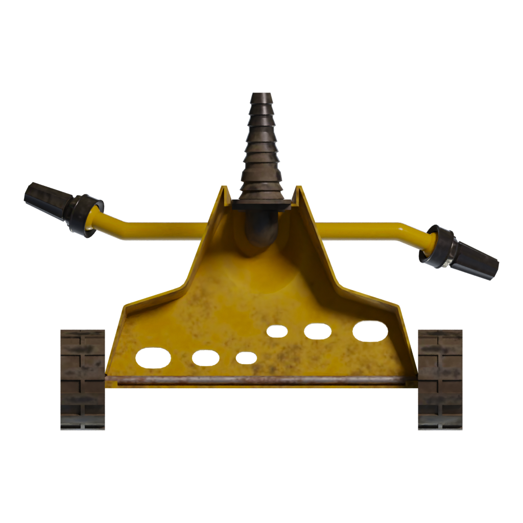 Bottom view of the Garden Sprinkler 3D model