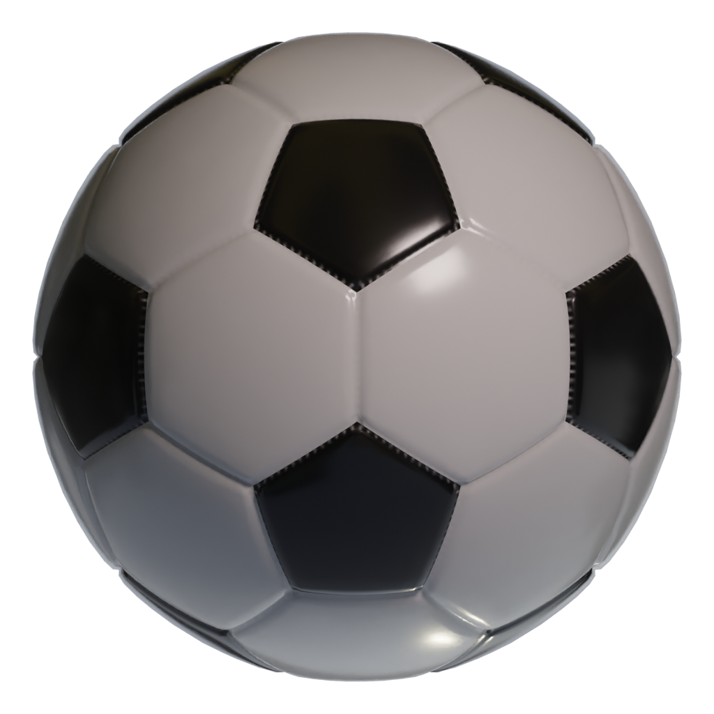 Top view of the Soccer Ball 3D model