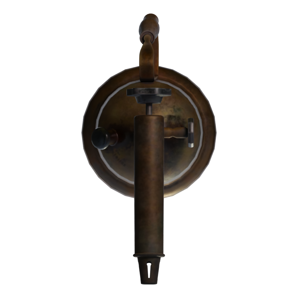 Top view of the Brass Blowtorch 3D model