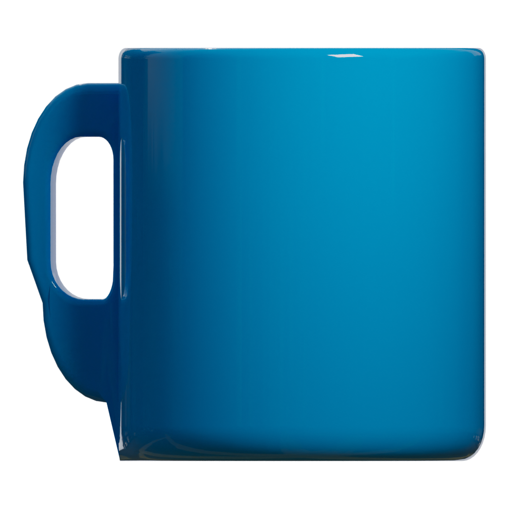 Left view of the Middle Poly Mug 3D model