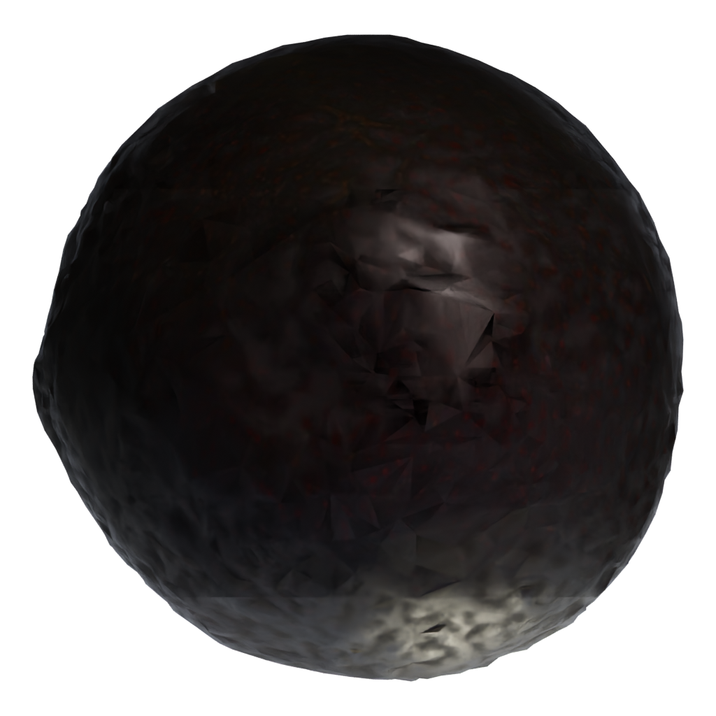 Bottom view of the Avocado 3D model