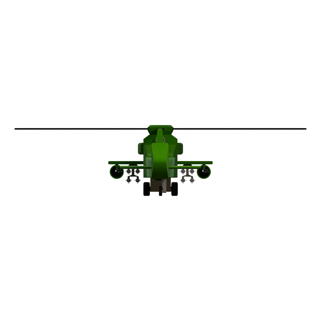 Right view of the Ah 1W Cobra Alt 3D model
