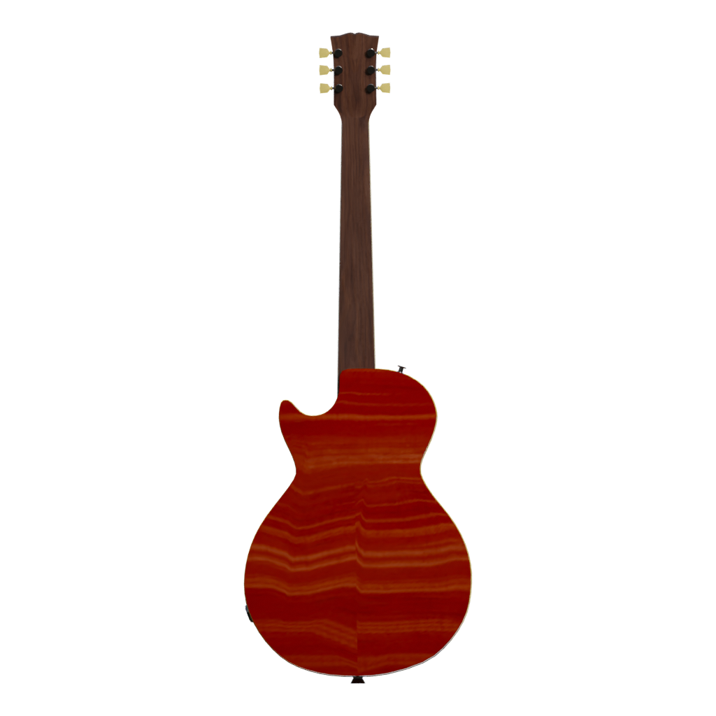 Back view of the Electric Guitar 3D model