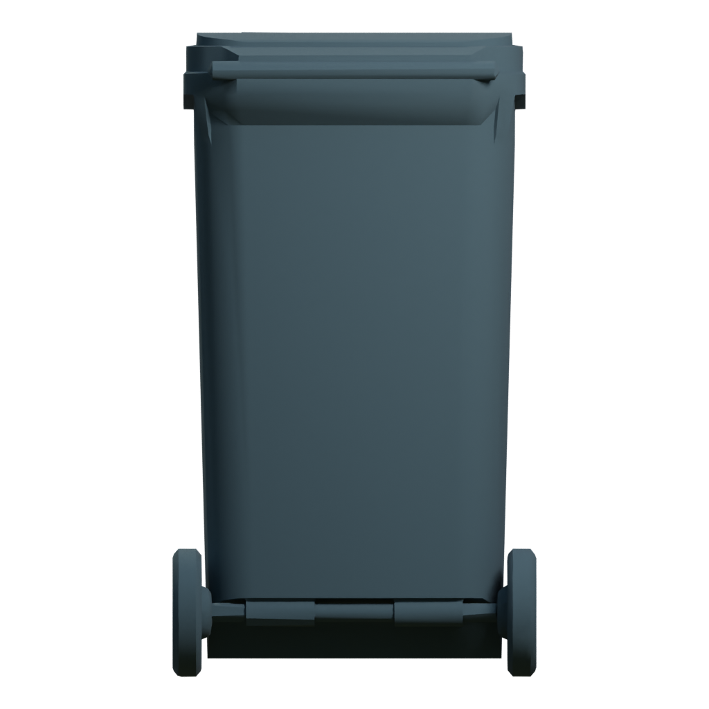 Left view of the Trash Can 3D model