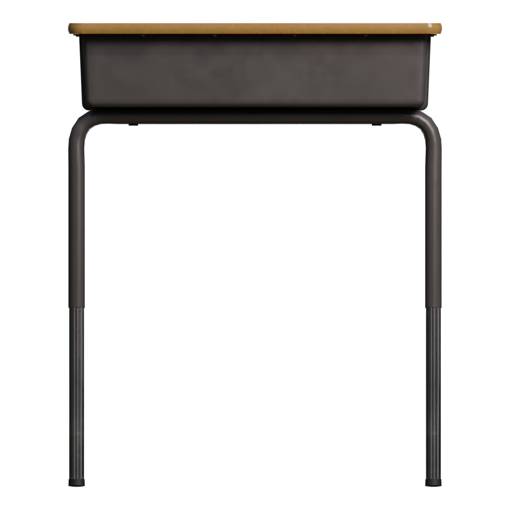 Front view of the School Desk 3D model