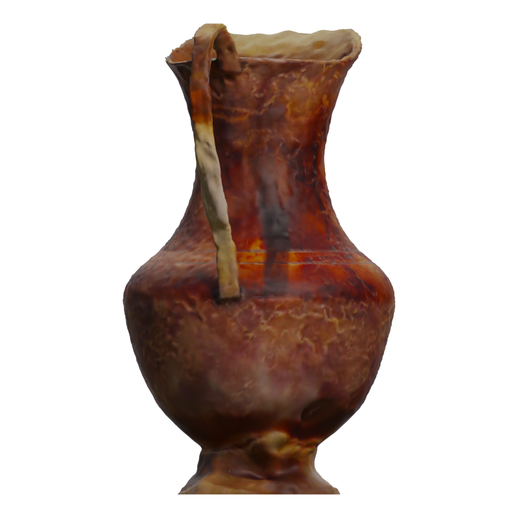 Left view of the Jug Obj Mb Ma Fbx Texture Low Poly Game Ready UV Unwrapping 3D model