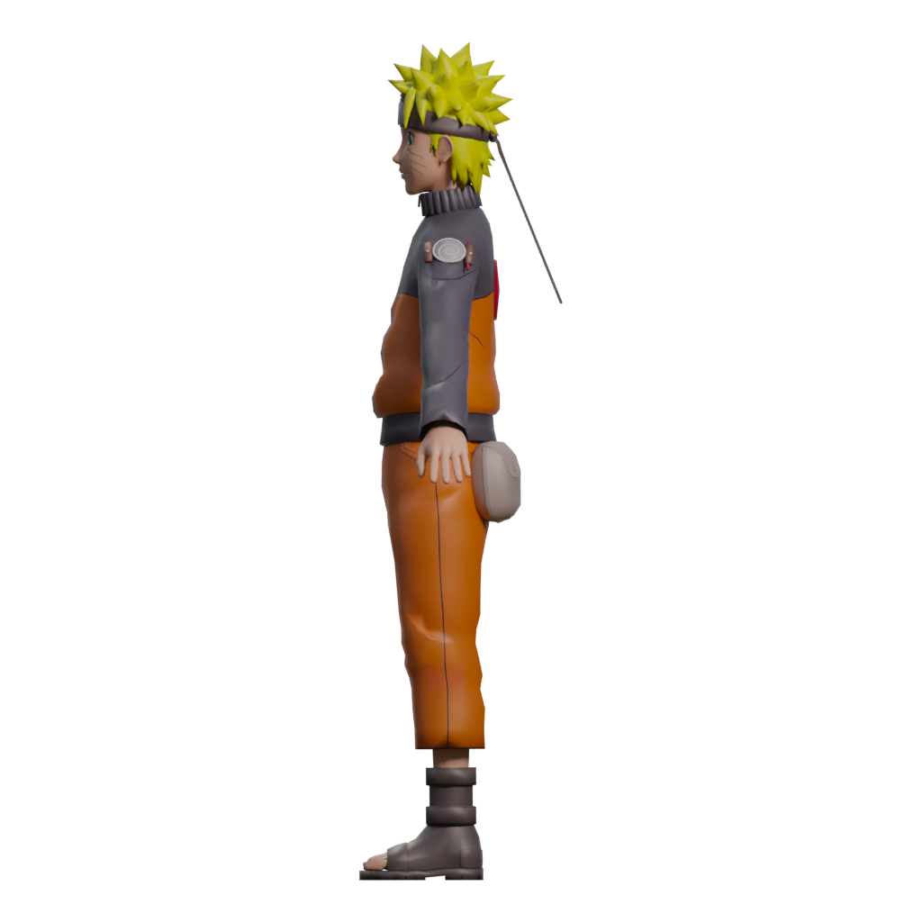 Left view of the Naruto Shippuden Rasengan Shuriken 3D Model Animated Boy Kid Boruto Anime Manga Japan TV 3D model