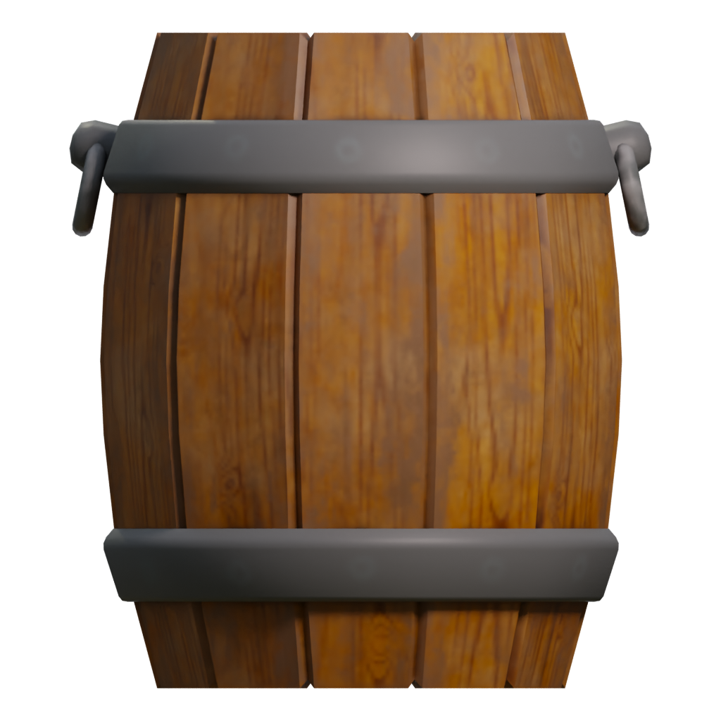 Left view of the Barrel 3D model
