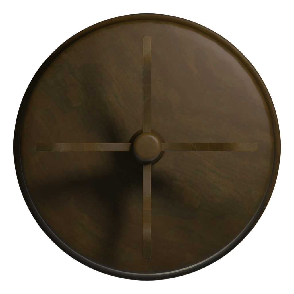 Bottom view of the Simple Modern Wooden 3D Table 3D model