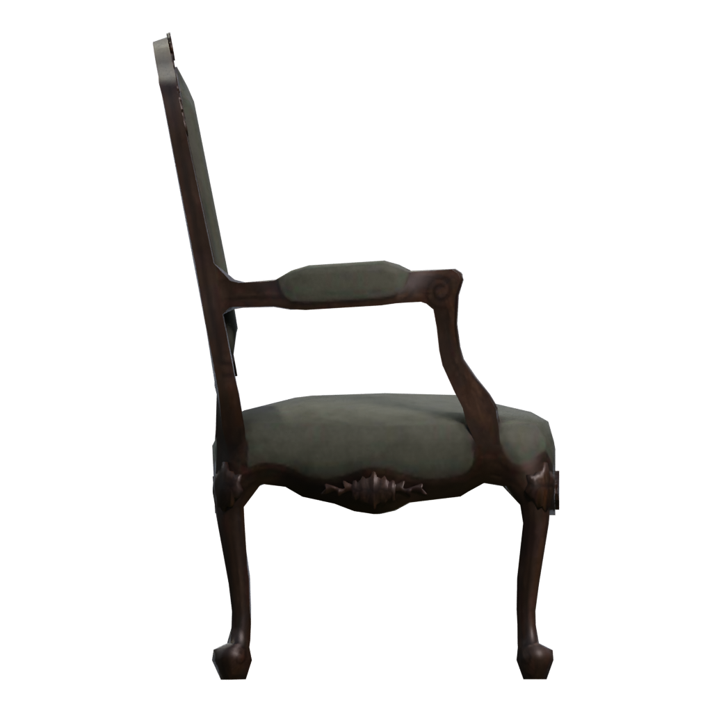 Right view of the Green Chair 3D model