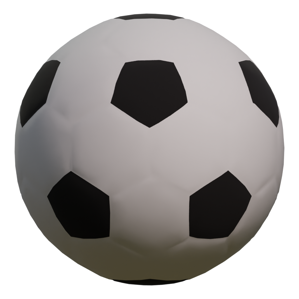Left view of the Soccer Ball 3D model