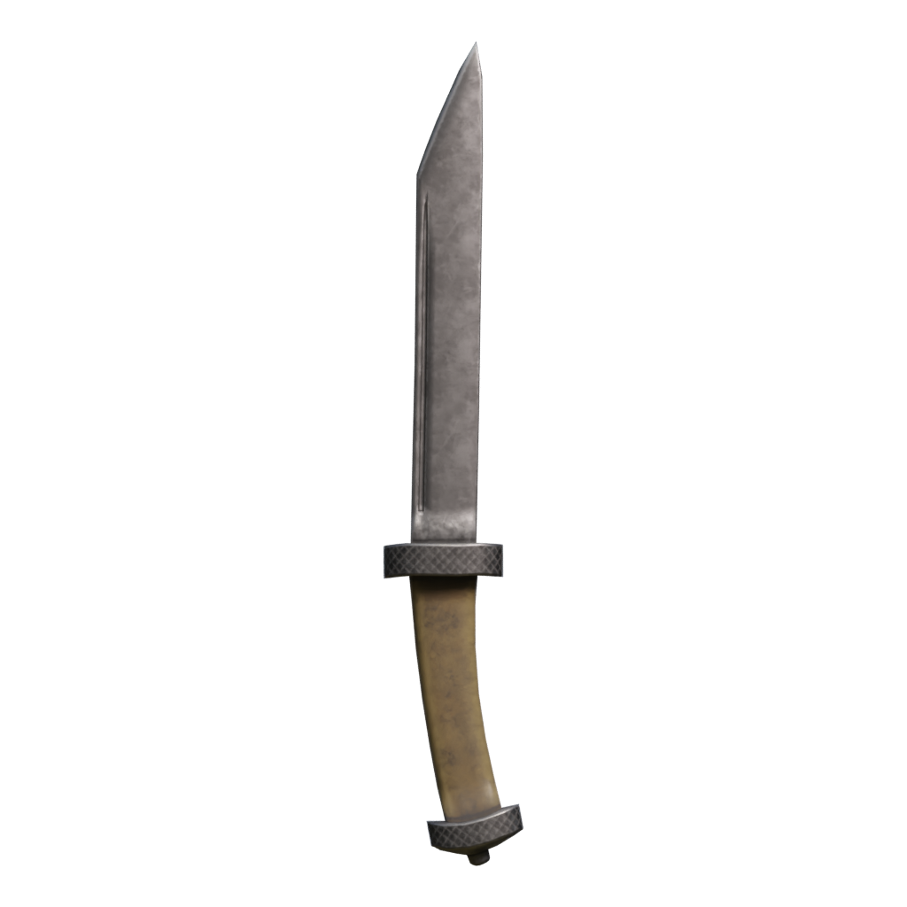 Back view of the Bone Knife 3D model