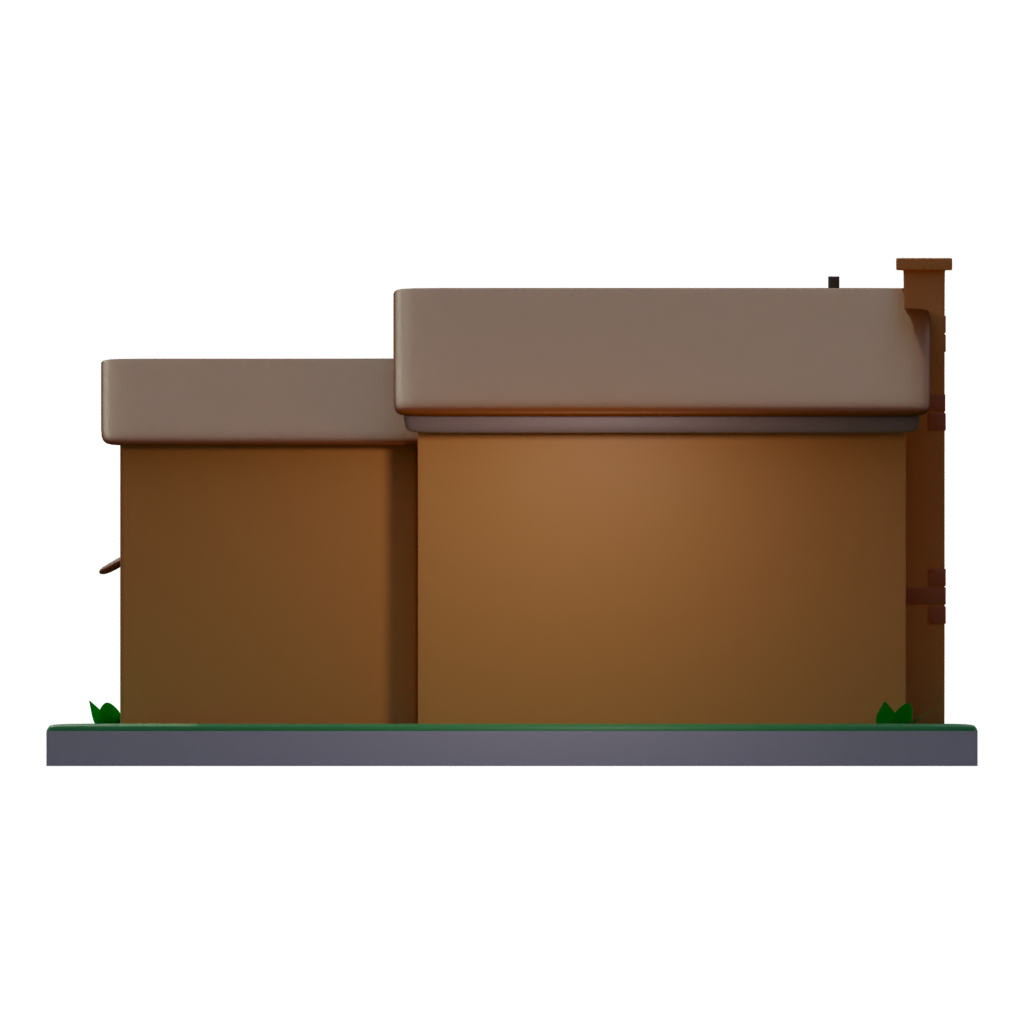 Right view of the Simpons House 3D model