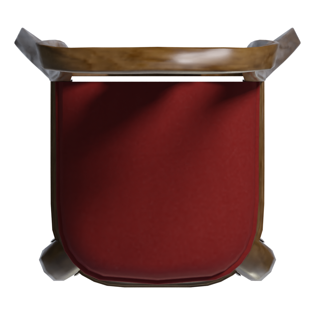 Top view of the Chair 3D model