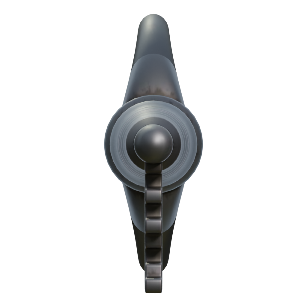 Left view of the Worn Key 3D model