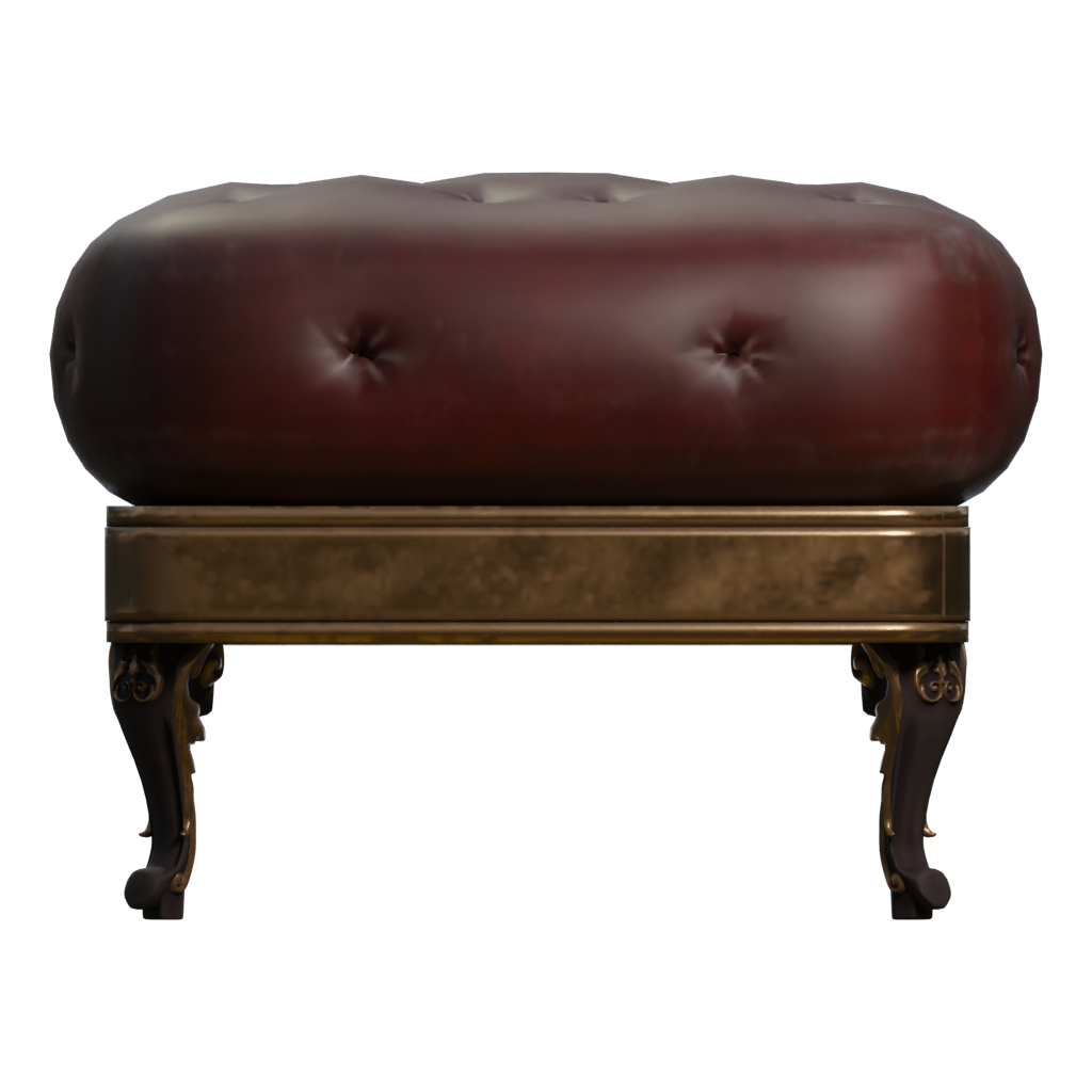 Right view of the Bed Bench 3D model