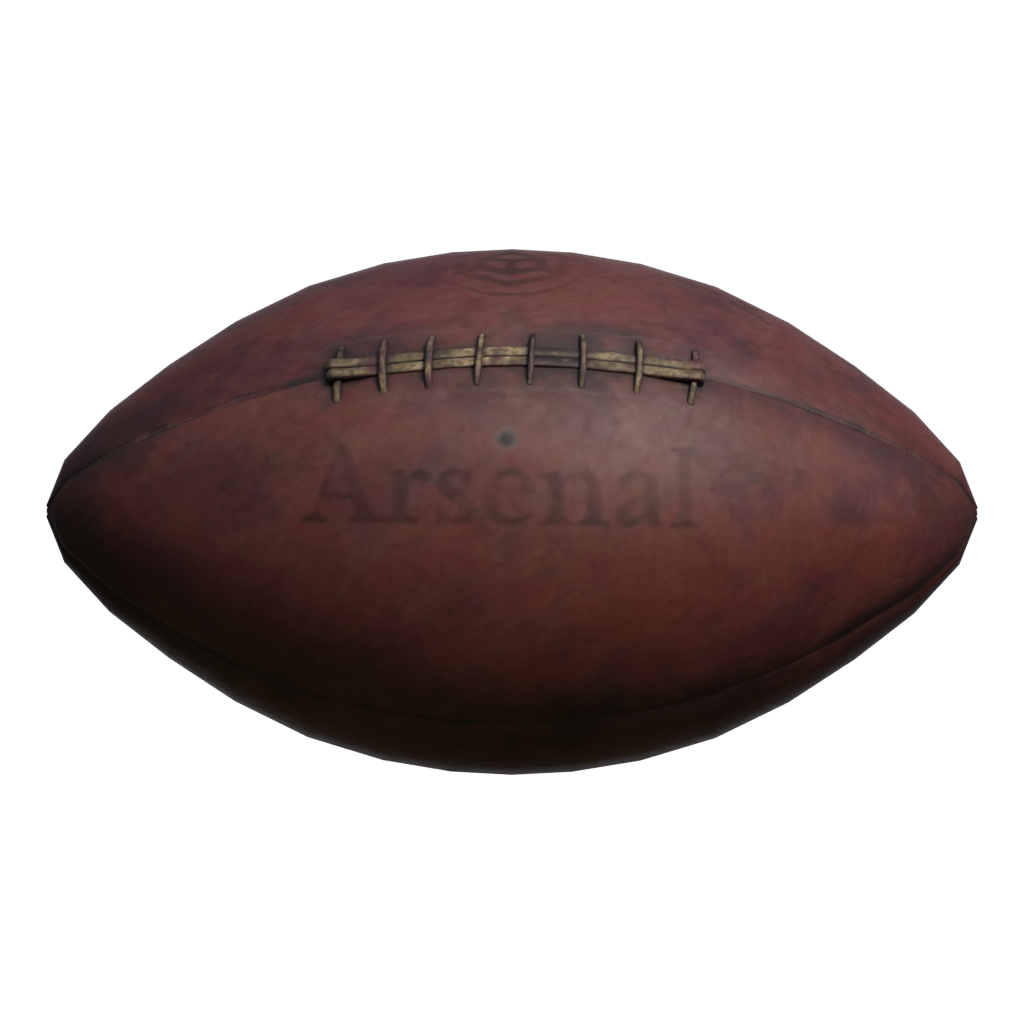 Front view of the American Football 3D model