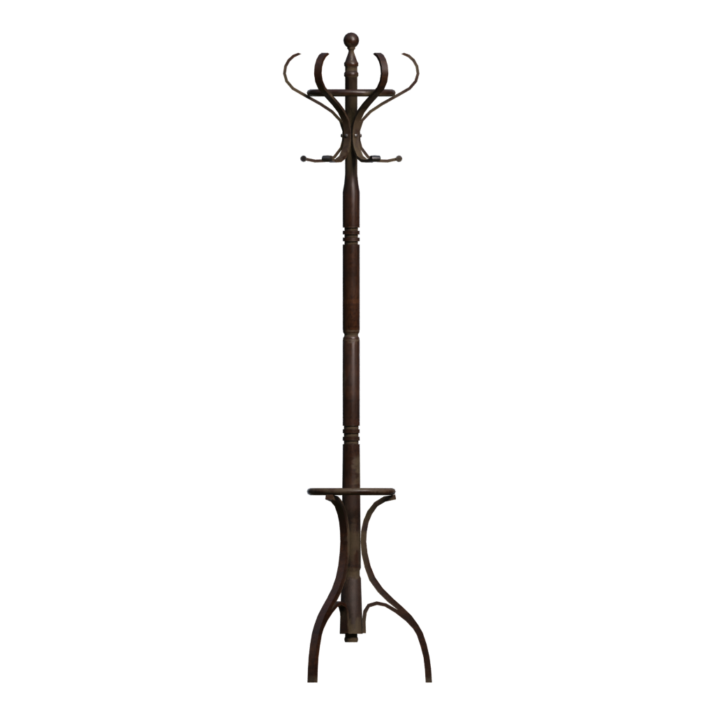 Front view of the Coat Tree 3D model
