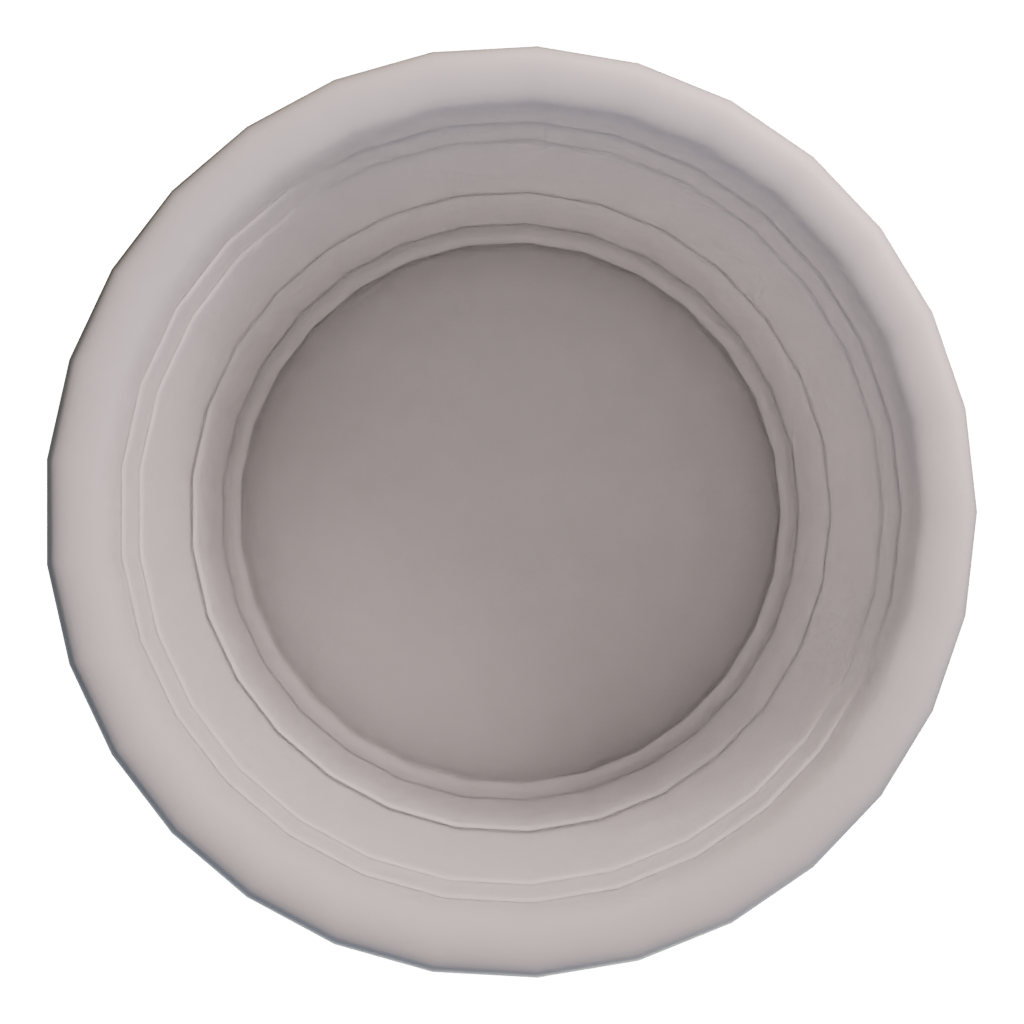 Top view of the Red Cup 3D model