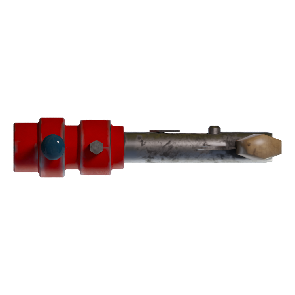 Bottom view of the Homemade Pistol 3D model