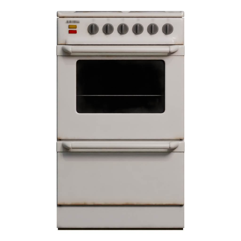 Front view of the Electric Stove 3D model
