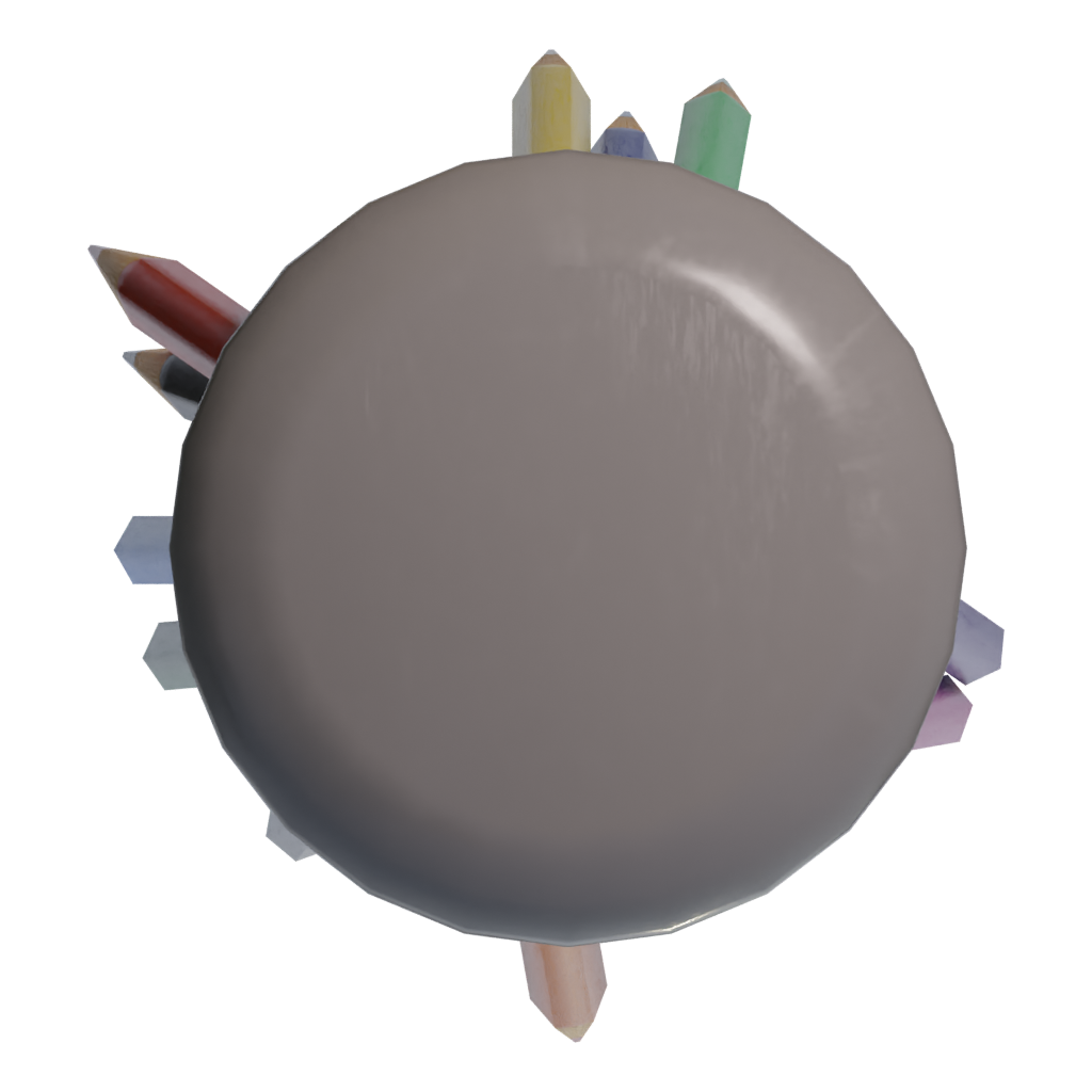 Bottom view of the Pencil Holder 3D model