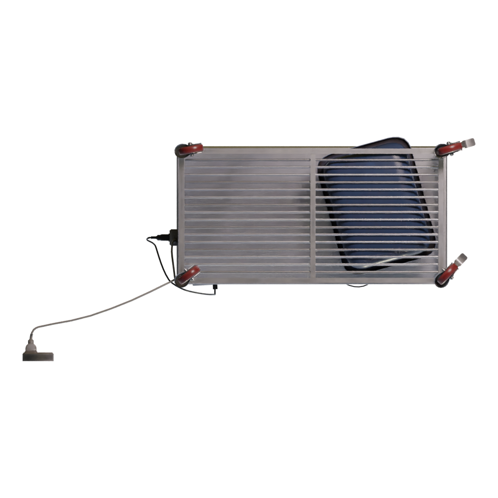 Bottom view of the Coffee Cart 3D model