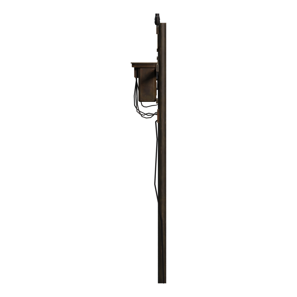 Left view of the Power Line Post 3D model