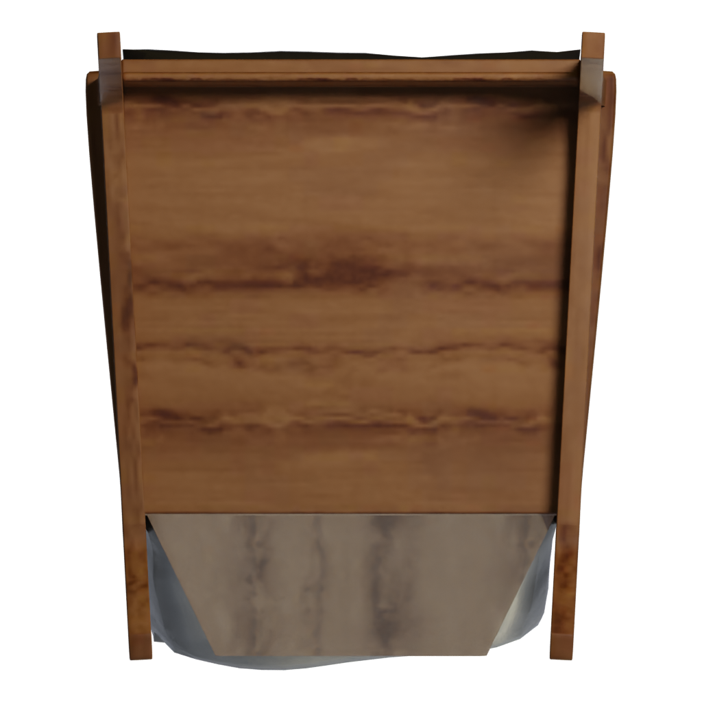 Bottom view of the Modern Arm Chair 3D model