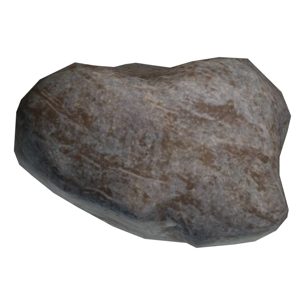 Bottom view of the Rock 3D model