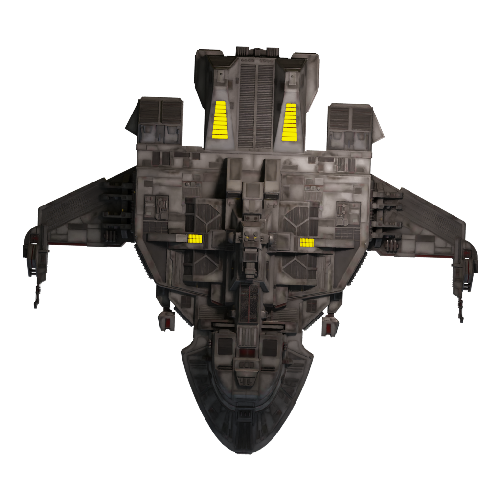 Top view of the Old Spaceship 3D model