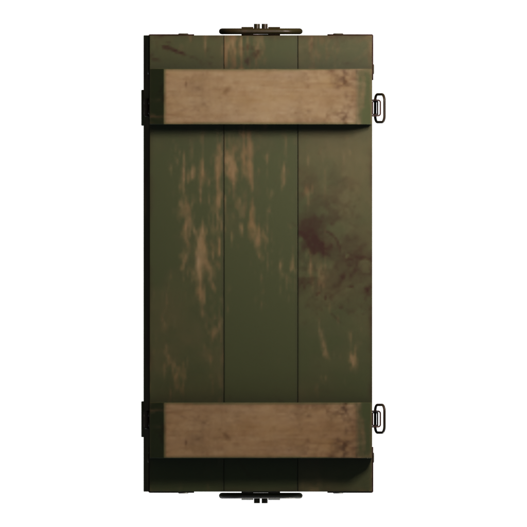 Bottom view of the Army Box 3D model