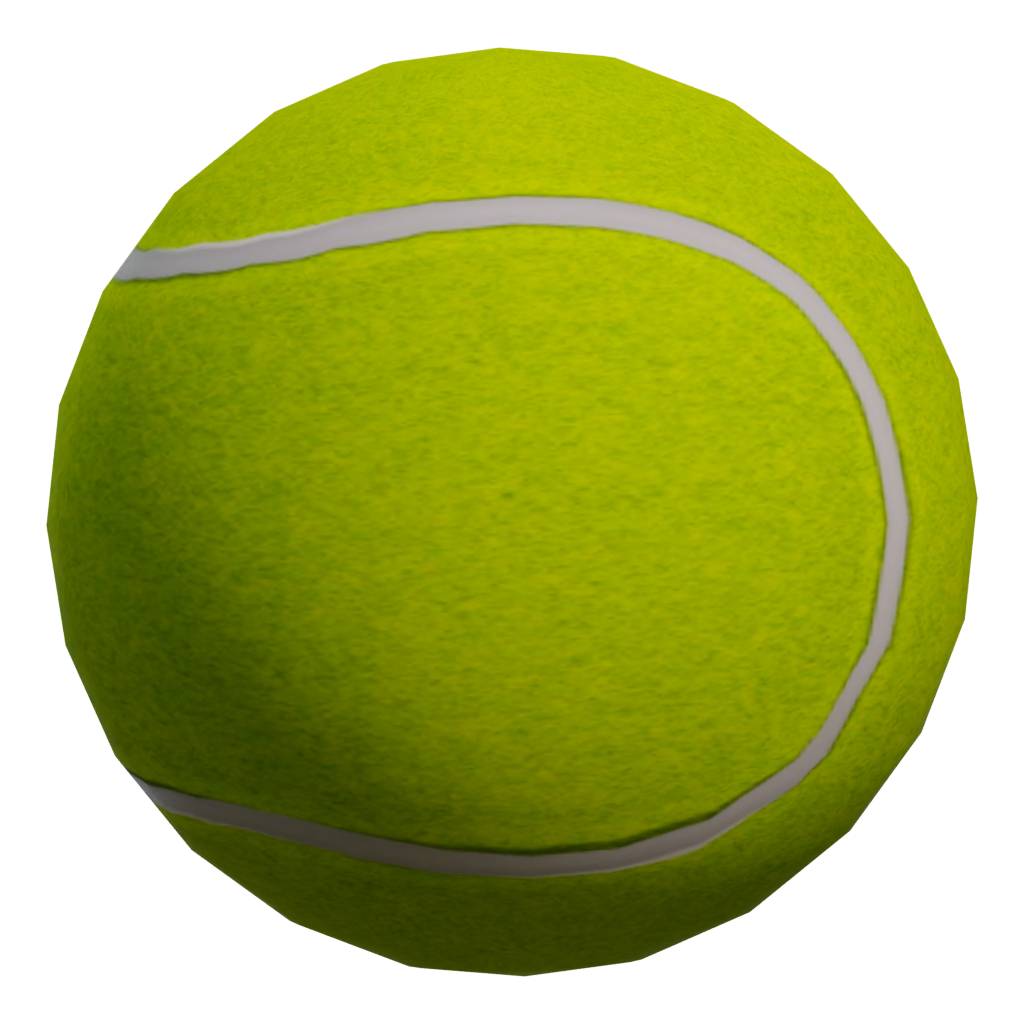 Right view of the Tennis Ball 3D model