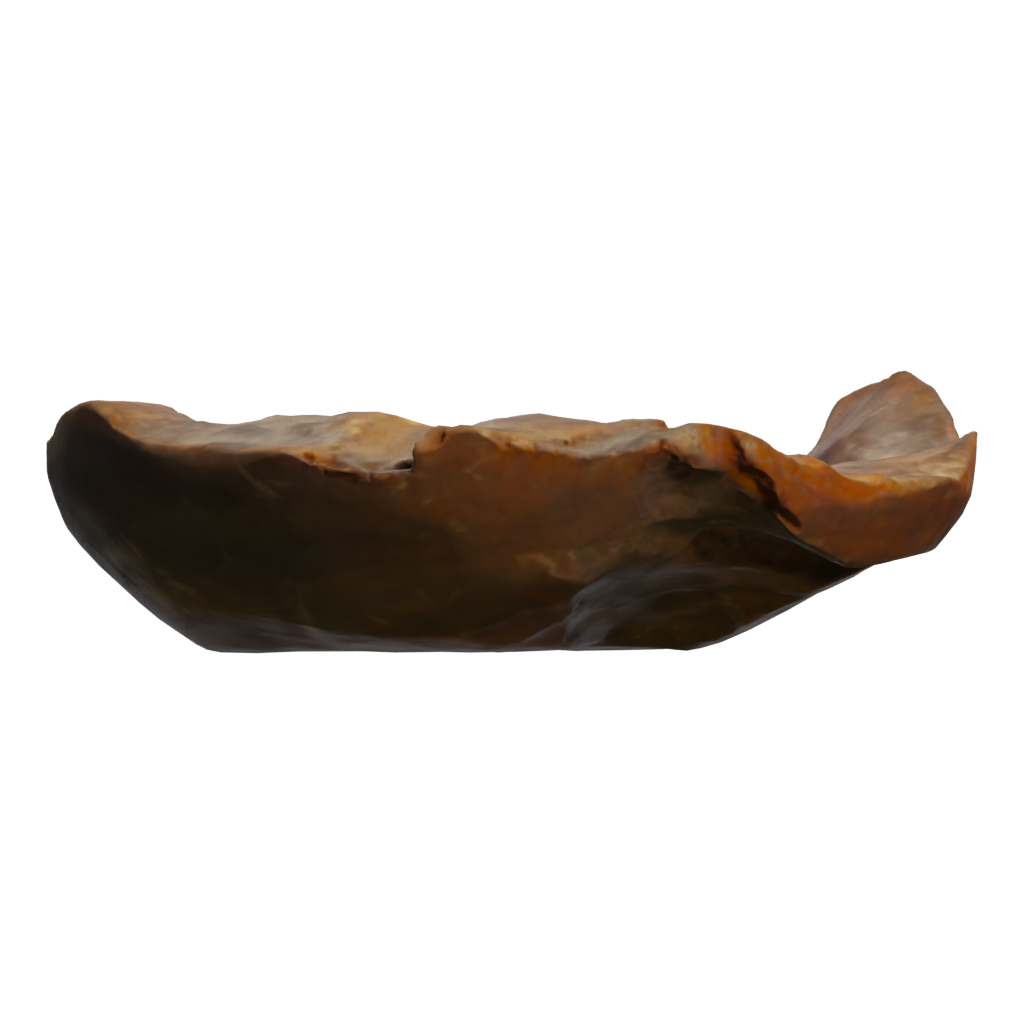 Left view of the Wooden Bowl 3D model