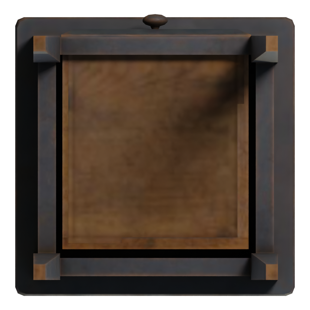 Bottom view of the Painted Wooden Nightstand 3D model