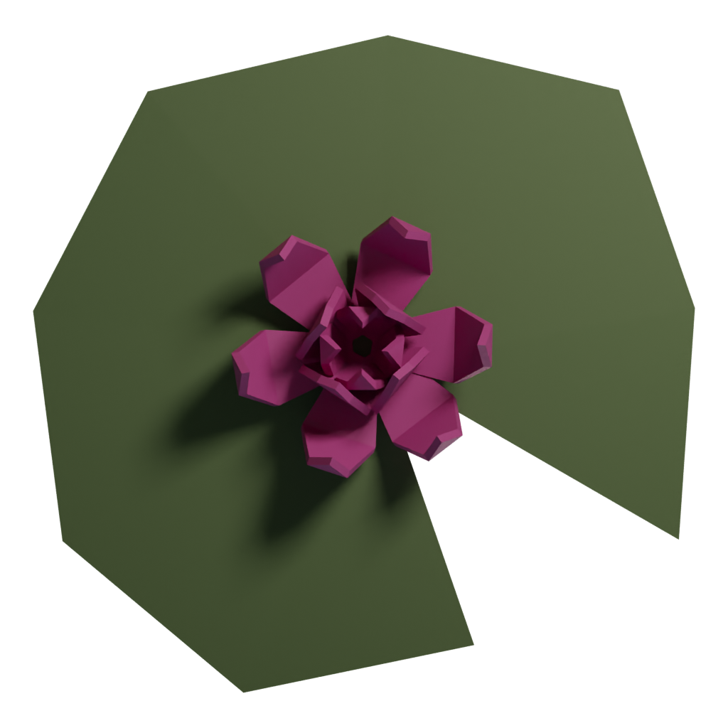 Top view of the Water Lily 3D model