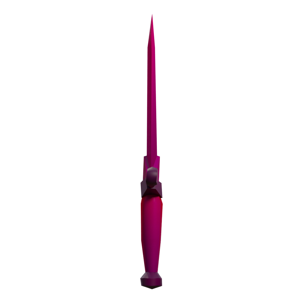 Left view of the Purpleglowingsword 3D model