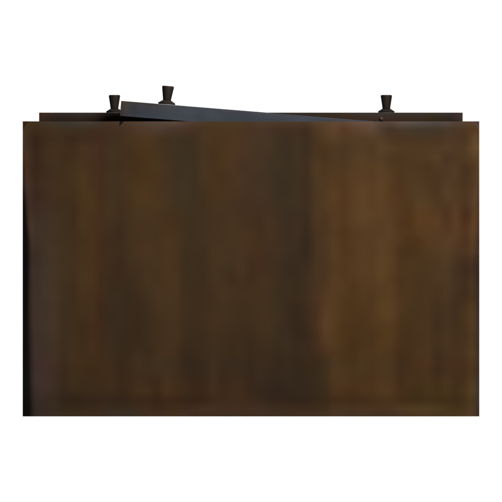 Bottom view of the Painted Wooden Cabinet 3D model
