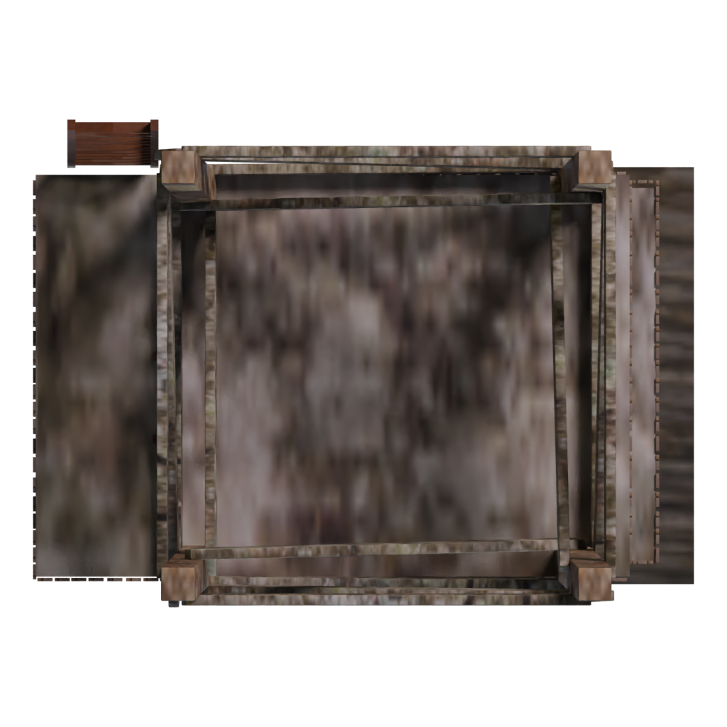 Bottom view of the Tower 3D model