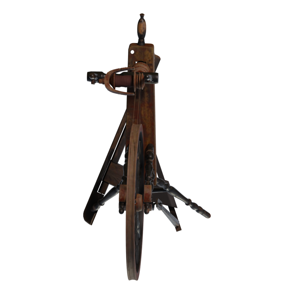 Top view of the Spinning Wheel 3D model