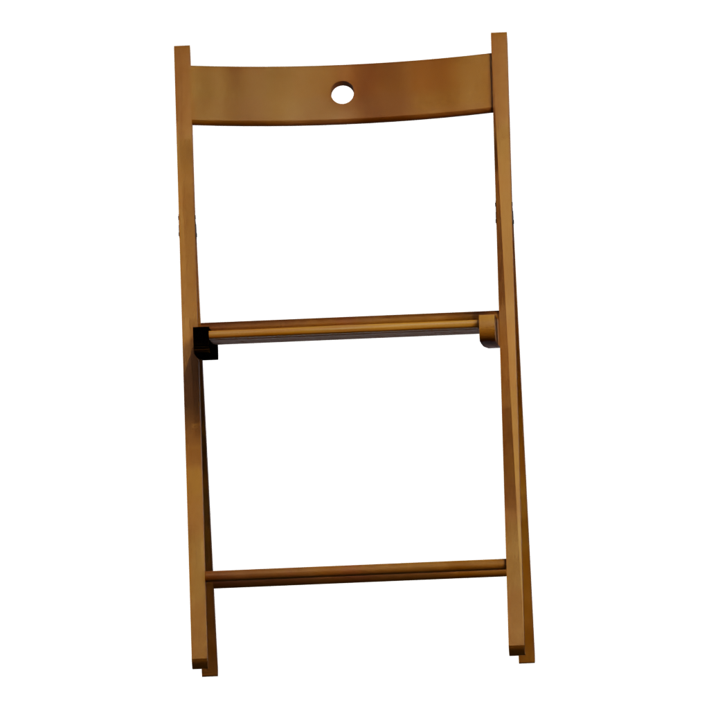 Back view of the Kitchen Stool 3D model