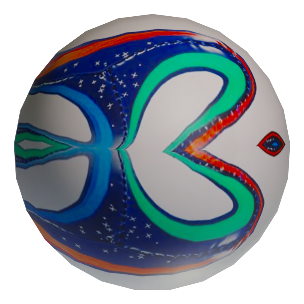 Top view of the Football Ball Brazuca 3D model