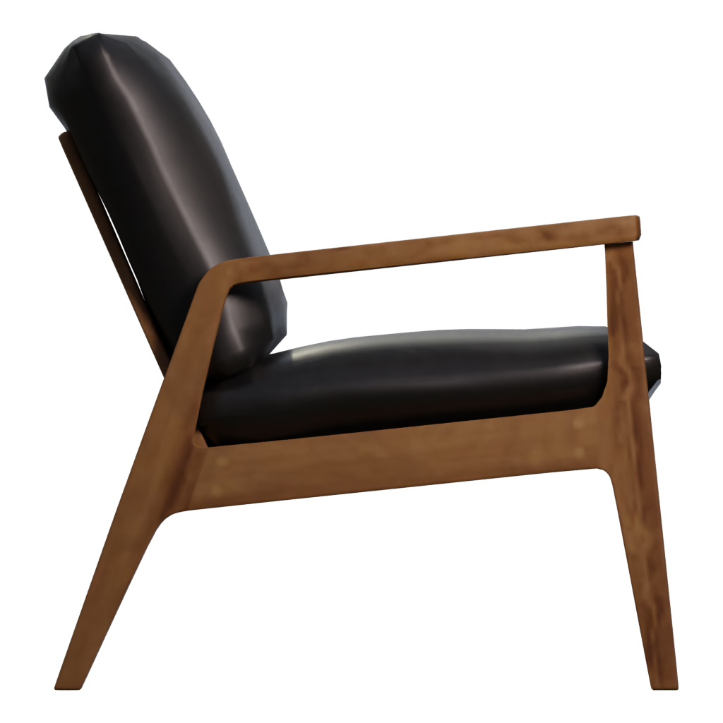 Right view of the Modern Arm Chair 3D model