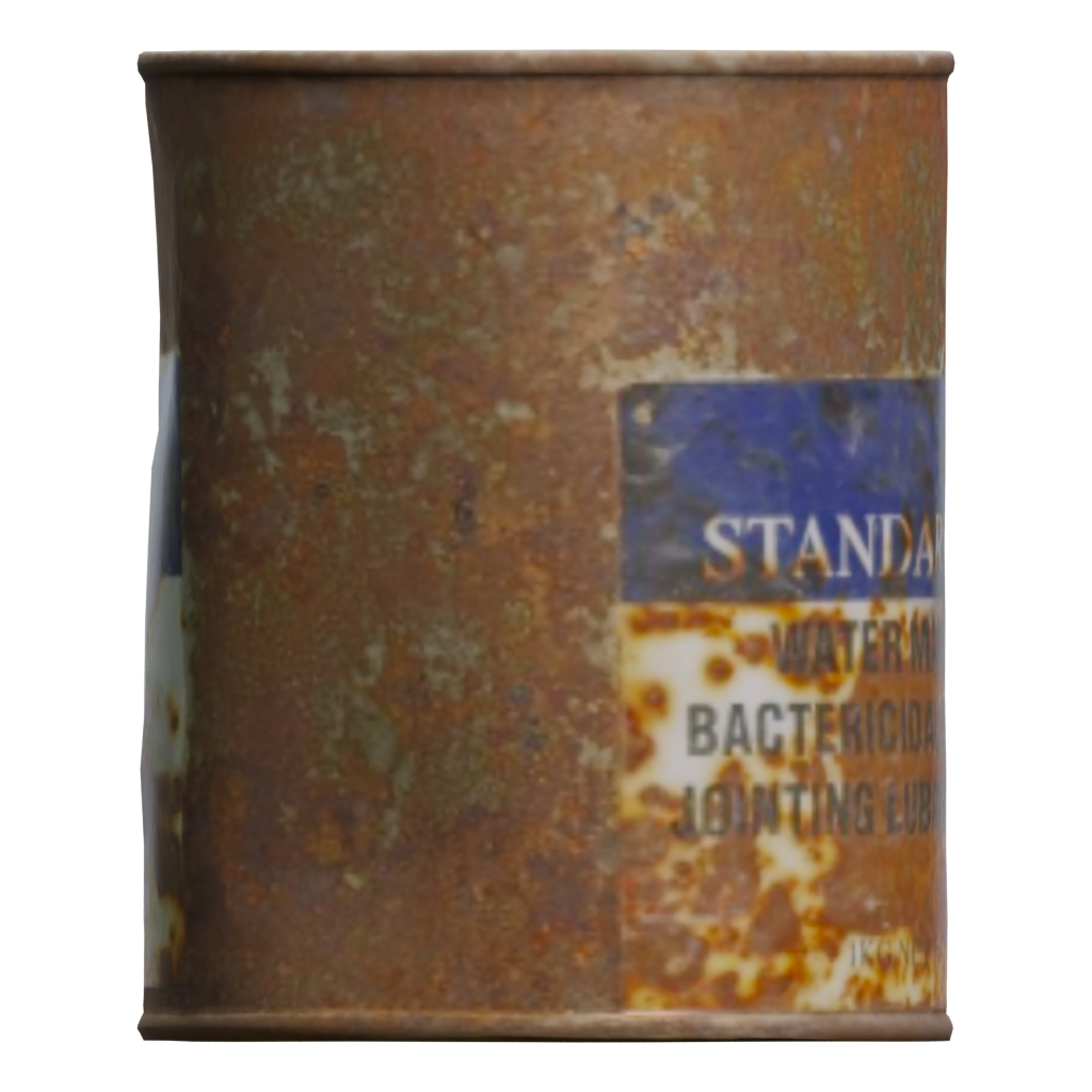 Right view of the Can Rusted 3D model